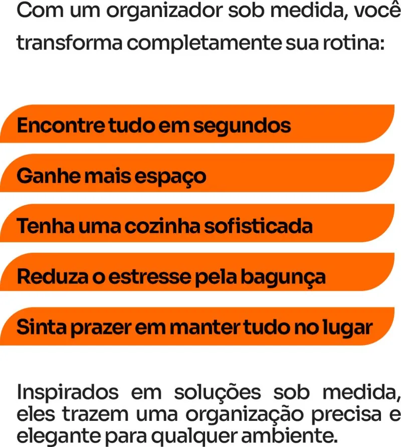 Aplicações dos organizadores Armazém Decora em diferentes ambientes
